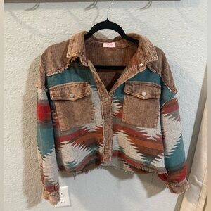 Pink Lily Aztec Shacket